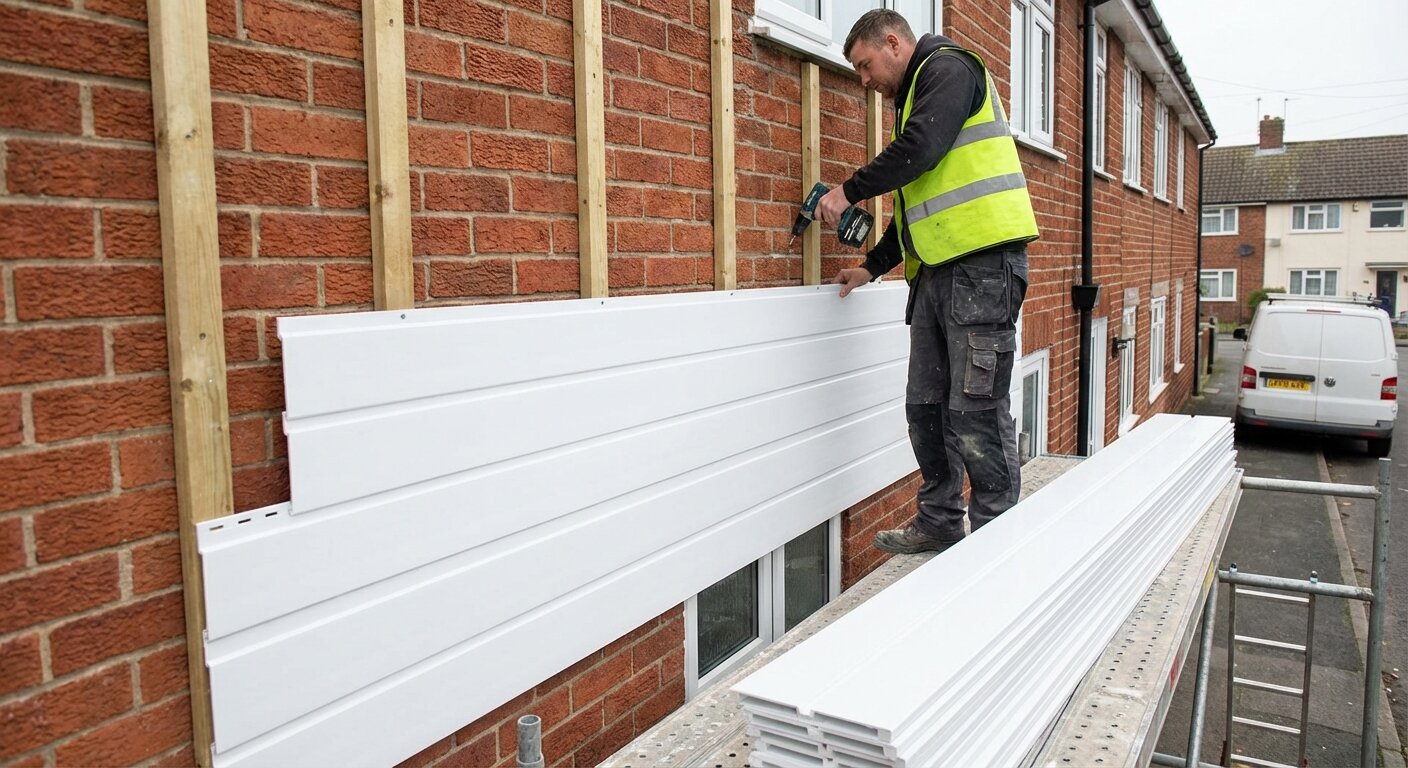 Metal cladding installation